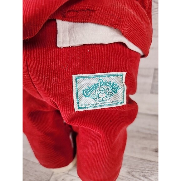 Vintage Cabbage Patch Kids Doll 1983 Red Corduroy Outfit 16" CBK 80s - Picture 8 of 14